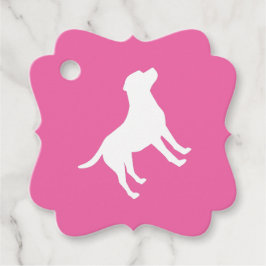 Labrador Theme Dog Baby Dusche Pink Labrador Geschenkanhänger