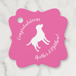 Labrador Theme Dog Baby Dusche Pink Labrador Geschenkanhänger