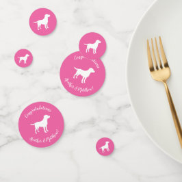 Labrador Theme Dog Baby Dusche Pink Labrador Konfetti