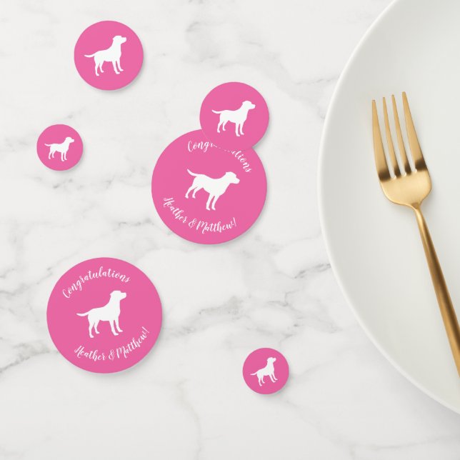 Labrador Theme Dog Baby Dusche Pink Labrador Konfetti (Gruppe)