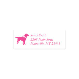 Labrador Theme Dog Baby Dusche Pink Labrador Permastempel