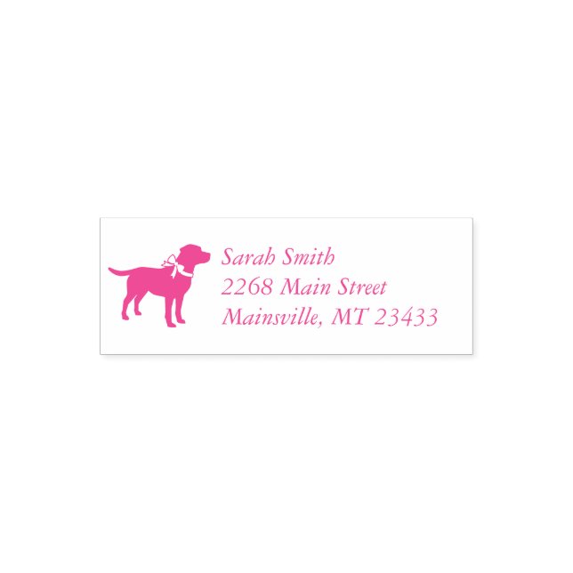 Labrador Theme Dog Baby Dusche Pink Labrador Permastempel (Design)