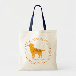 Labrador Tote Bag  Personalized Pastel Orange Gift Tragetasche