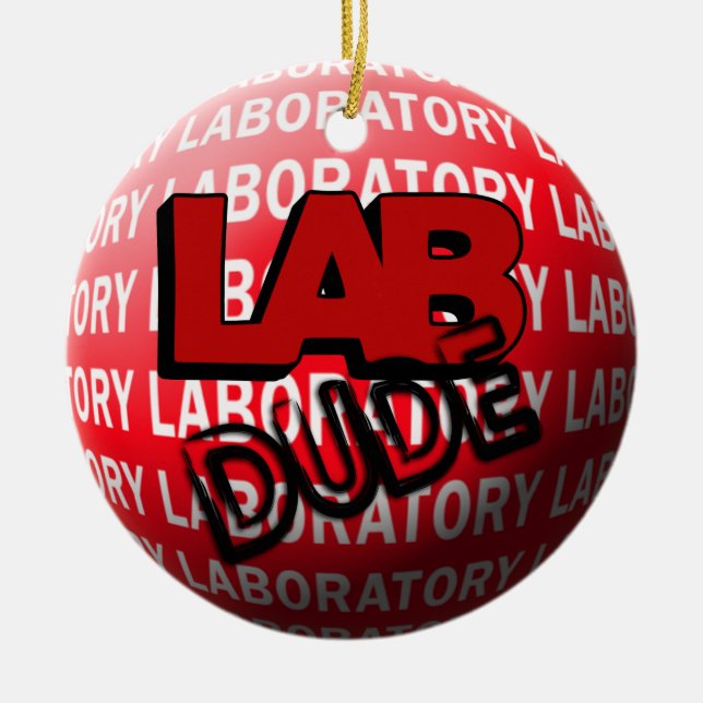 LABRADOR-TYP-BEREICH-WEIHNACHTSverzierung Keramikornament (Vorne)