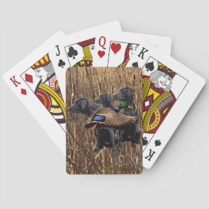 Labrador und Entenjagd Spielkarten