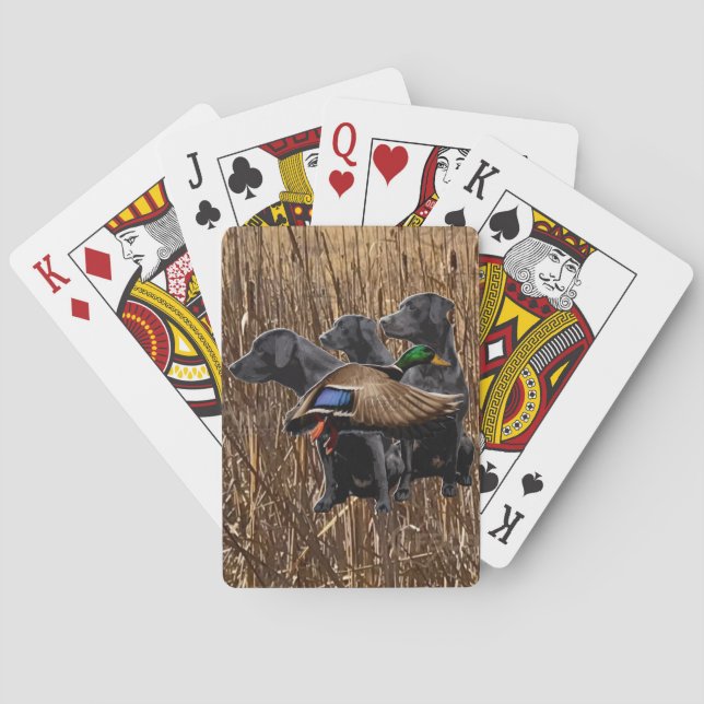 Labrador und Entenjagd Spielkarten (Rückseite)