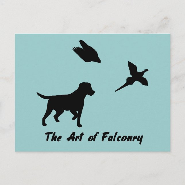 Labrador und Falcony Postkarte (Vorderseite)