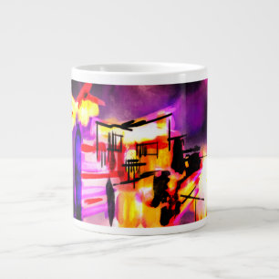 Labrador und Leuchtturm Jumbo-Tasse