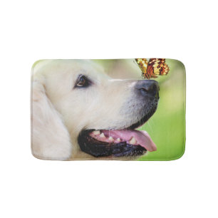 Labrador und Schmetterlingswirbel Kissen Badematte