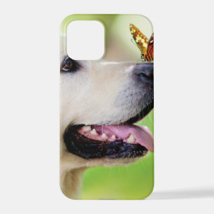 Labrador und Schmetterlingswirbel Kissen iPhone 12 Pro Hülle