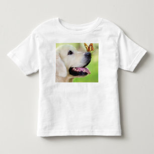 Labrador und Schmetterlingswirbel Kissen Kleinkind T-shirt
