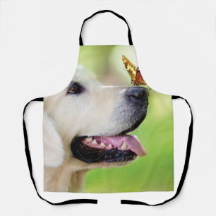 Labrador und Schmetterlingswirbel Kissen Schürze