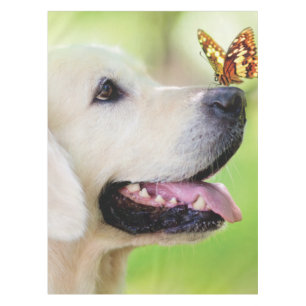 Labrador und Schmetterlingswirbel Kissen Tischdecke