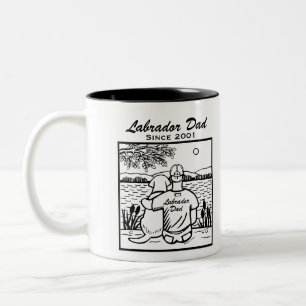 Labrador und Vater Zweifarbige Tasse