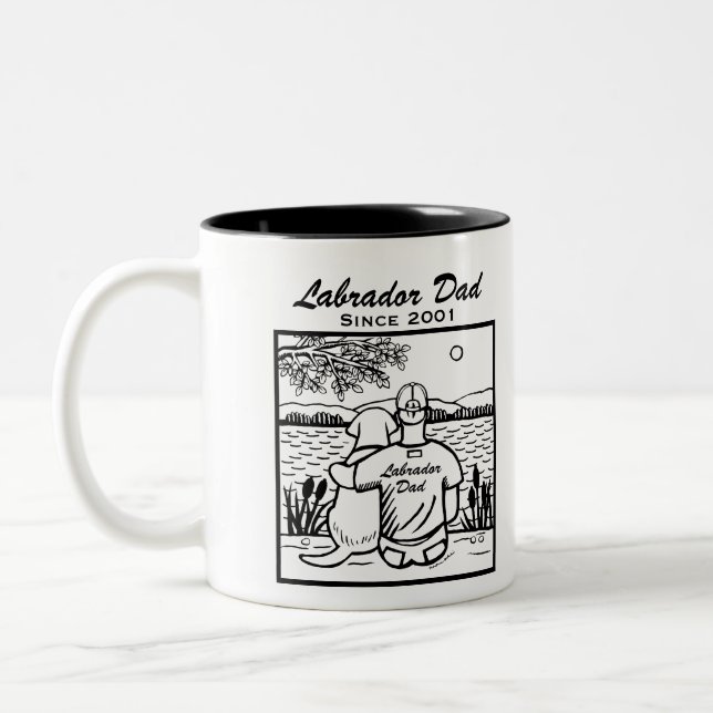 Labrador und Vater Zweifarbige Tasse (Links)