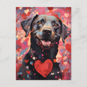 Labrador Valentinstag Postkarte
