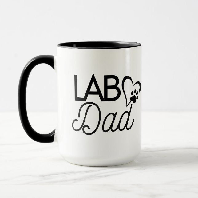 "Labrador Vater" Kaffeepause Tasse (Links)