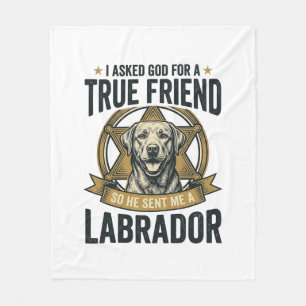 Labrador Wahrer Freund Vintage Hundeliebhaber Desi Fleecedecke