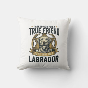 Labrador Wahrer Freund Vintage Hundeliebhaber Desi Kissen