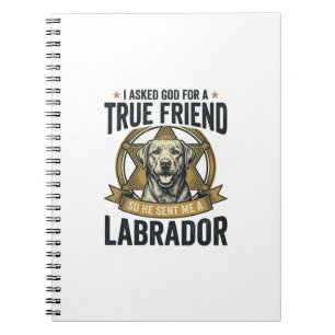 Labrador Wahrer Freund Vintage Hundeliebhaber Desi Notizblock