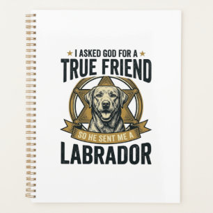 Labrador Wahrer Freund Vintage Hundeliebhaber Desi Planer