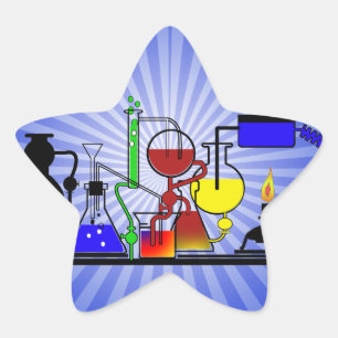 LABRADOR WARE - LABOR GLASSWARE MAD WISSENSCHAFTLE  Stern-Aufkleber
