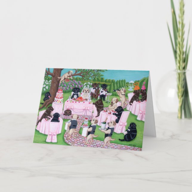 Labrador Wedding Karte (Vorderseite)