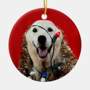 Labrador-Weihnachten Keramikornament