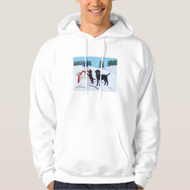 Labrador-Weihnachten mit Schneemann Hoodie