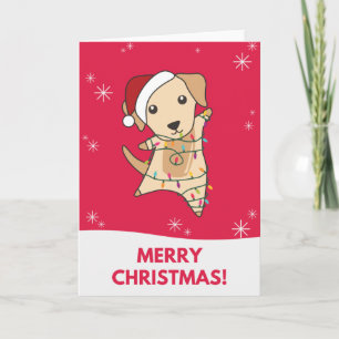 Labrador Weihnachten Schnee Winter Tiere Hunde Kar Karte