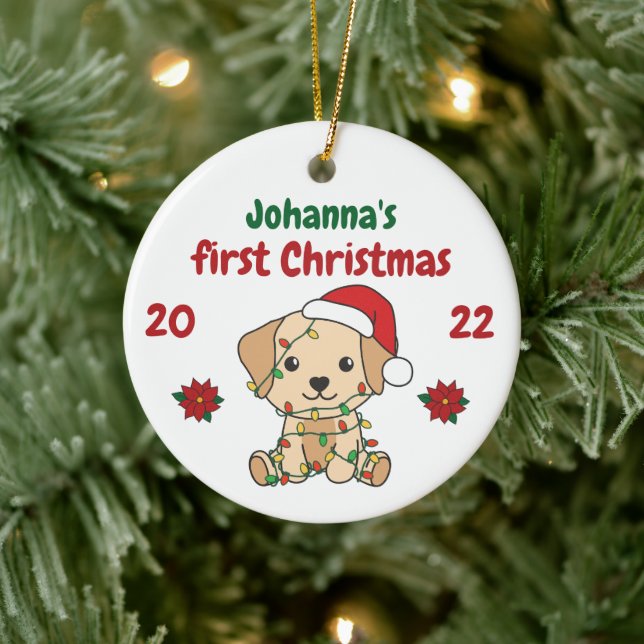 Labrador Weihnachten Weihnachten Keramik Ornament (Baum)