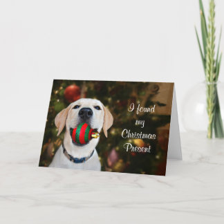 Labrador-Weihnachtsball Feiertagskarte