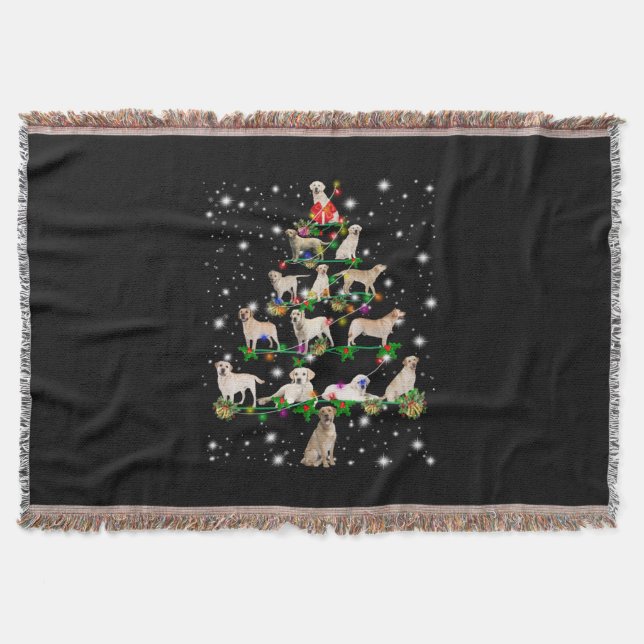 Labrador Weihnachtsbaum bedeckt durch Blitzlicht Decke (Vorderseite)