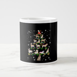 Labrador Weihnachtsbaum bedeckt durch Blitzlicht Jumbo-Tasse