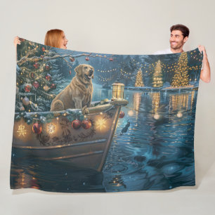 Labrador Weihnachtsfestliche Reise Fleecedecke