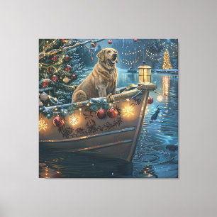 Labrador Weihnachtsfestliche Reise Leinwanddruck