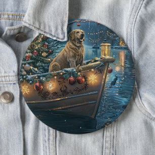 Labrador Weihnachtsfestreise Button