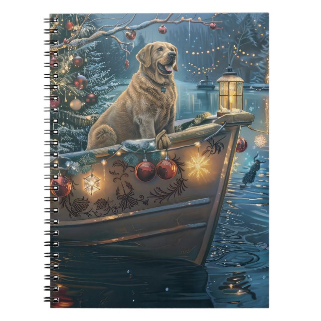 Labrador Weihnachtsreise Notizblock (Vorderseite)