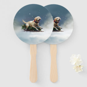 Labrador Weihnachtsschnee Winter Fächer