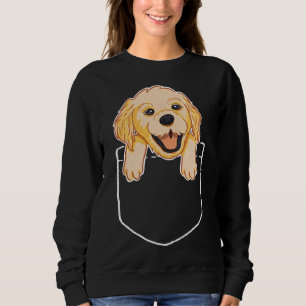 Labrador-Welpe in Brustpocketschlägern Angepasst Sweatshirt