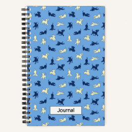 Labrador Welpen auf Blue Small Custom Spiral Noteb Notizbuch