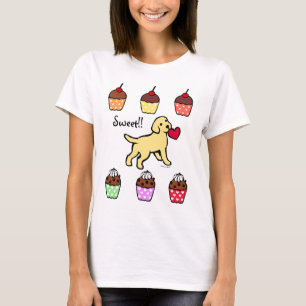 Labrador-Welpen-Herz-Cartoon T-Shirt