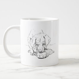 Labrador Welpen Kaffeetasse, Dog Mom Kunst Jumbo-Tasse