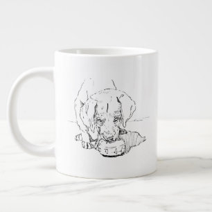 Labrador Welpen Kaffeetasse, Dog Mom Kunst Jumbo-Tasse