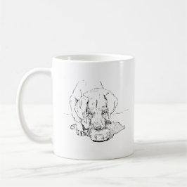 Labrador-Welpen-Kaffeetasse, Dog Mom Kunst Kaffeetasse
