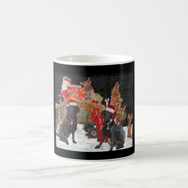 Labrador-Welpen-Weihnachten Kaffeetasse (Mittel)