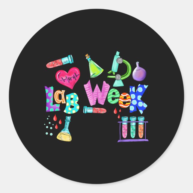 Labrador Woche 2023 Laboratory Tech Medical Techni Runder Aufkleber (Vorderseite)