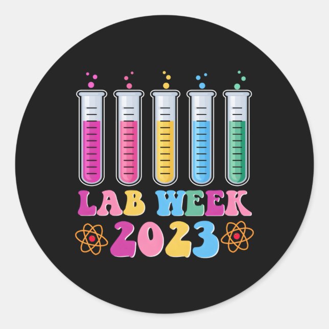 Labrador Woche 2023 Techno Runder Aufkleber (Vorderseite)