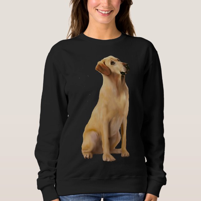 Labrador Yellow Looking Up Sweatshirt (Vorderseite)