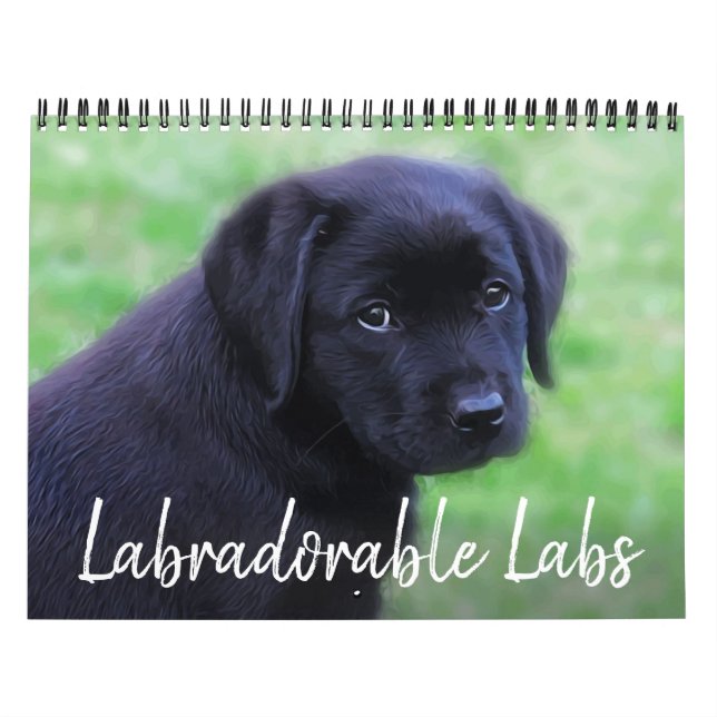 Labradorable Labrador - Schwarzer Labrador Retriev Kalender (Titelbild)